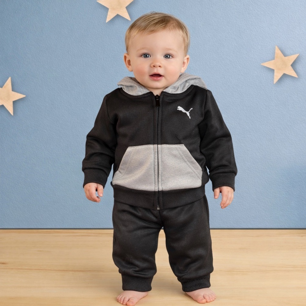 Puma Kids 3pc Jogger Set. Size 0-3mos